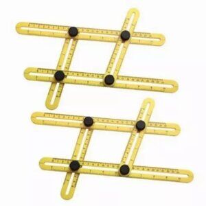 Haus Bell Measuring Layout Tools Multi-Angle Template Ruler Yellow 2-Pack New